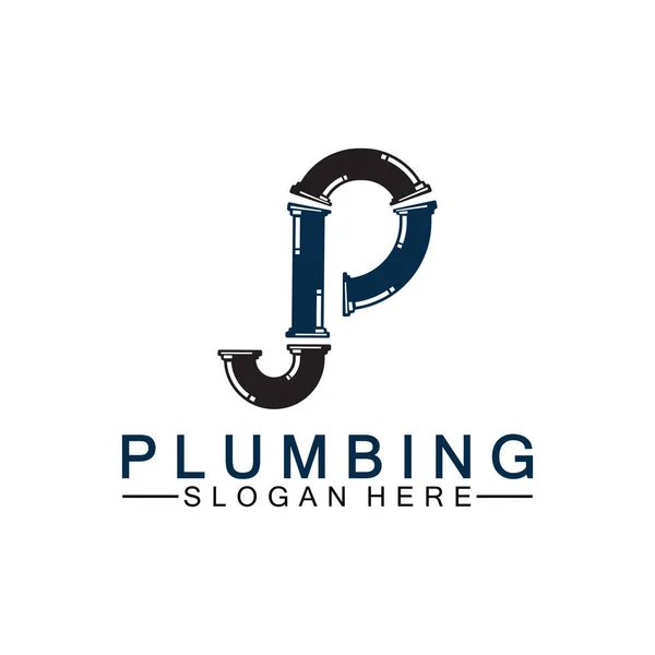 stock vector Letter P plumbing logo icon design vector