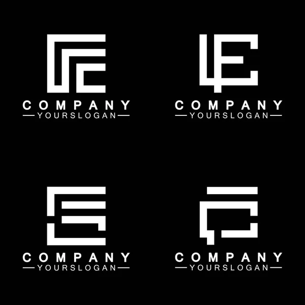 Logotipo Monograma Das Letras Alfabeto Projeto Elegante Profissional Letra Cor —  Vetores de Stock