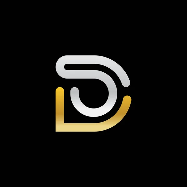 Алфавит Букв Монограмма Логотип Элегантный Элегантный Дизайн Букв Черном Фоне — стоковый вектор