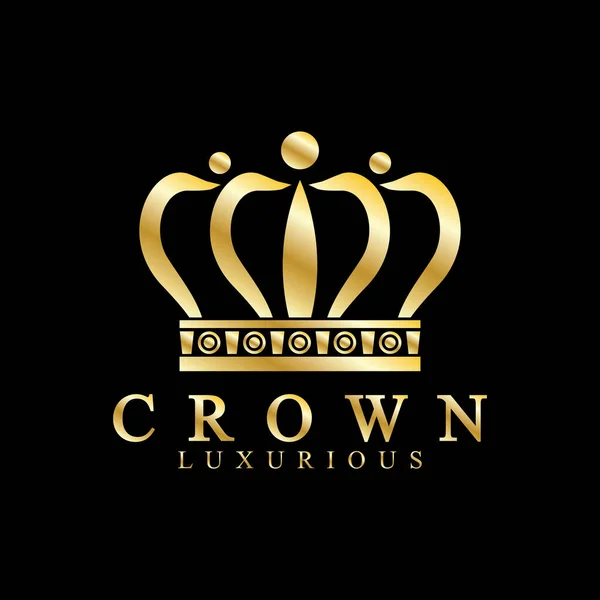 Icônes Couronne Reine Roi Couronnes Luxe Logo Design Vecteur Sur — Image vectorielle