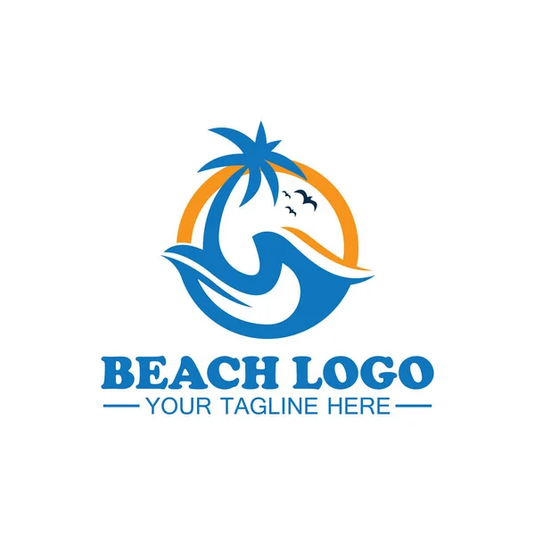 stock vector Beach logo design Vector template