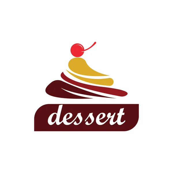 Дизайн Логотипу Десерт Векторні Ілюстрації Шаблон Піктограм — стоковий вектор