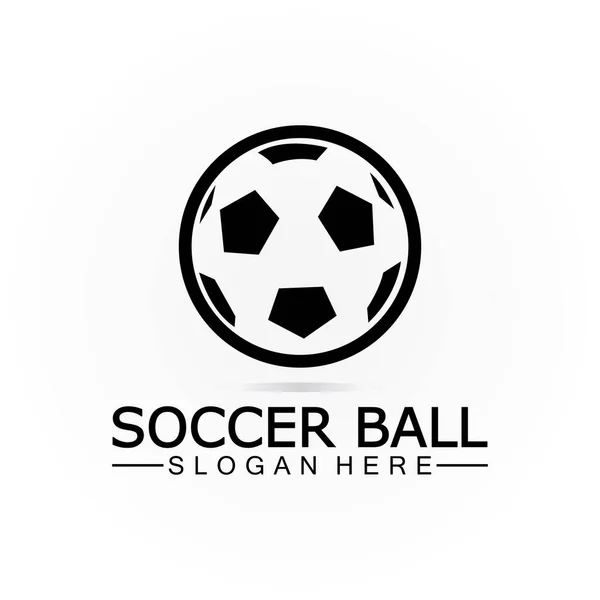 Soccer Ball Logo Design Icon Symbol Vector Template Football Logo — Stock Vector