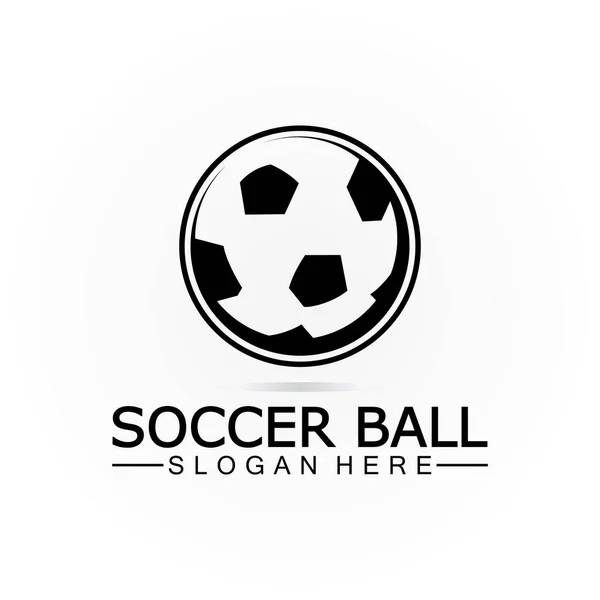 Soccer Ball Logo Design Icon Symbol Vector Template Football Logo — Stock Vector