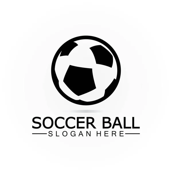 Futbol Topu Logosu Tasarımı Simge Sembol Vektör Şablonu Futbol Logosu — Stok Vektör