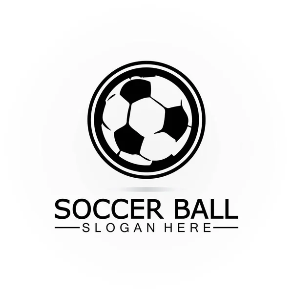 Futbol Topu Logosu Tasarımı Simge Sembol Vektör Şablonu Futbol Logosu — Stok Vektör