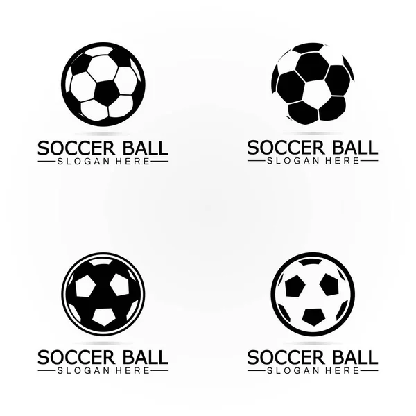 Fußball Logo Design Icon Symbol Vector Template Design Des Fußballlogos lizenzfreie Stockillustrationen