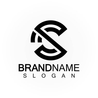 Alfabe harfleri monogram logo CS, SC, S ve C, zarif ve Profesyonel harf simgesi tasarımı 