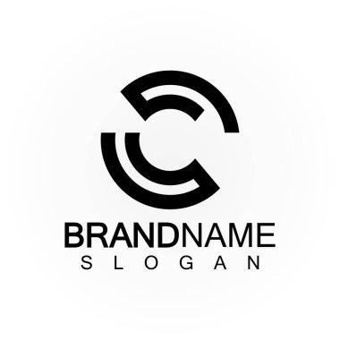 Alfabe harfleri monogram logo CS, SC, S ve C, zarif ve Profesyonel harf simgesi tasarımı 