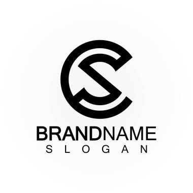 Alfabe harfleri monogram logo CS, SC, S ve C, zarif ve Profesyonel harf simgesi tasarımı 