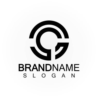 Alfabe harfleri monogram logo CS, SC, S ve C, zarif ve Profesyonel harf simgesi tasarımı 