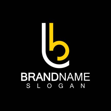Alfabe Harfleri BL veya LB iş logo şablonu