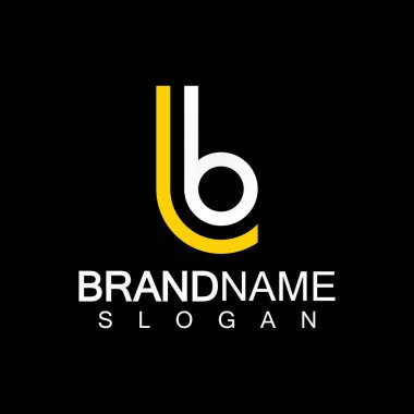 Alfabe Harfleri BL veya LB iş logo şablonu