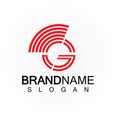  G Harfi Sinyal Bağlantı Çemberi Kablosuz İnternet Logo Tasarımı Şablonu