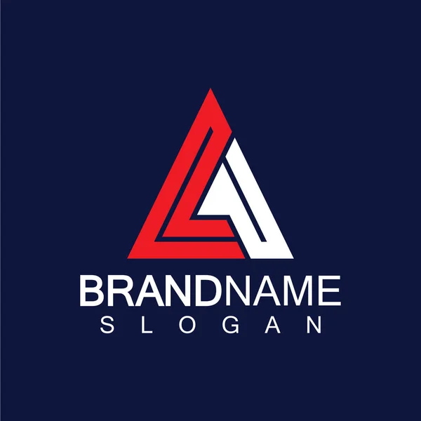 Lettre Créative Triangle Forme Logo Monogramme — Image vectorielle