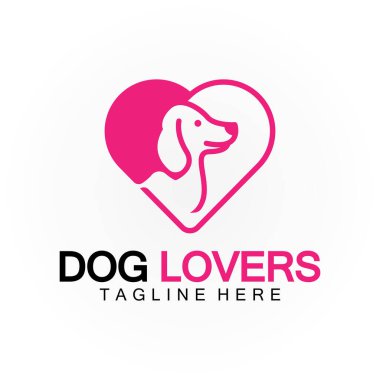 Köpek severler logo tasarım vektör şablonu