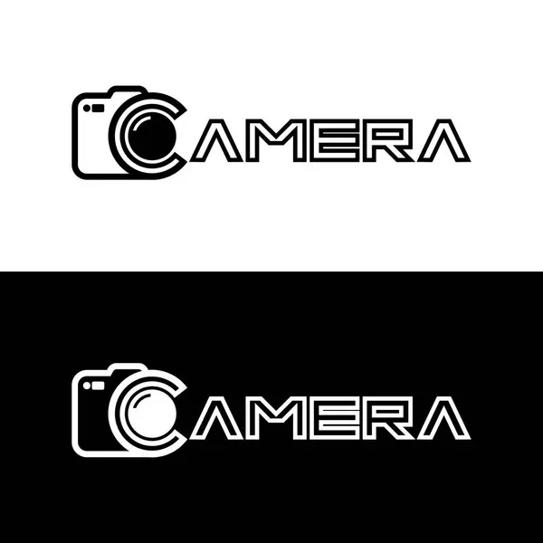 Letter Camera Logo Design Vector Illustration Template — Stock Vector
