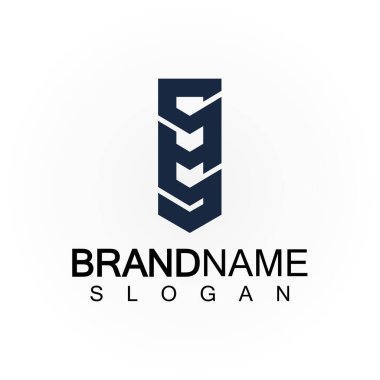 İlk Harfler SS Logo Tasarım Vektör Şablonu.