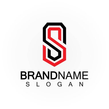 İlk Harfler SS Logo Tasarım Vektör Şablonu.