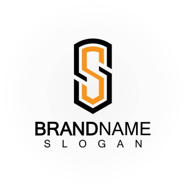 İlk Harfler SS Logo Tasarım Vektör Şablonu.