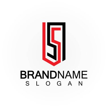 İlk Harfler SS Logo Tasarım Vektör Şablonu.