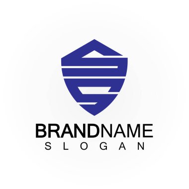 İlk Harfler SS Logo Tasarım Vektör Şablonu.