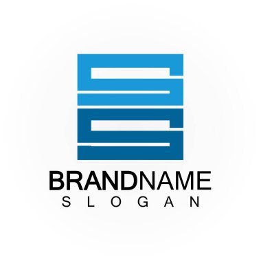 İlk Harfler SS Logo Tasarım Vektör Şablonu.