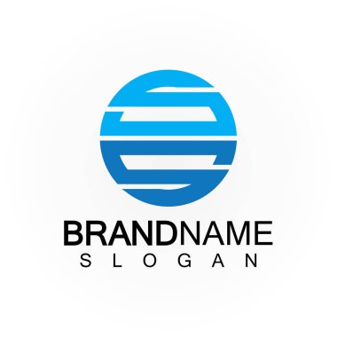 İlk Harfler SS Logo Tasarım Vektör Şablonu.