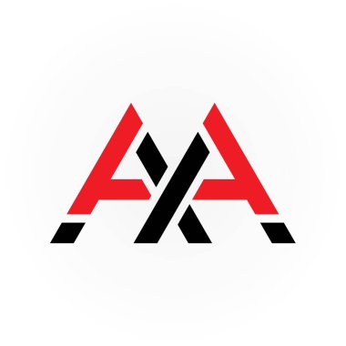 İlk Harfler AXA Logo Tasarım Vektör Şablonu.