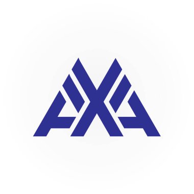 İlk Harfler AXA Logo Tasarım Vektör Şablonu.