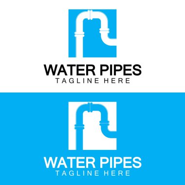 Su Boruları logo simgesi tasarım şablonu - Vektör