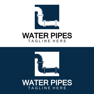 Su Boruları logo simgesi tasarım şablonu - Vektör