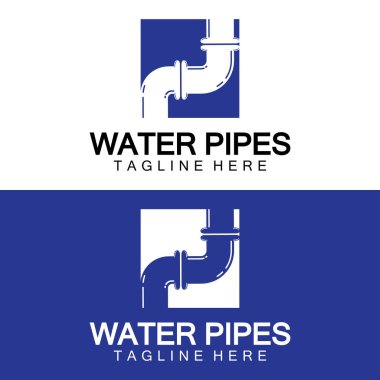 Su Boruları logo simgesi tasarım şablonu - Vektör