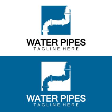 Su Boruları logo simgesi tasarım şablonu - Vektör