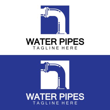 Su Boruları logo simgesi tasarım şablonu - Vektör