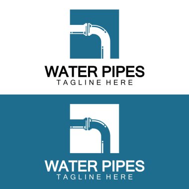 Su Boruları logo simgesi tasarım şablonu - Vektör