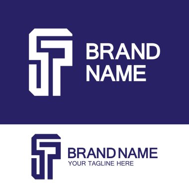 Alfabe harfleri monogram logo PS, SP, P ve S, zarif ve Profesyonel harf simgesi tasarımı