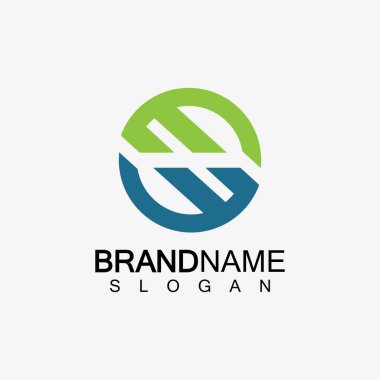 MW Logosu veya WM Logosu. Yaratıcı harf MW veya WM monogram logo şablonu.