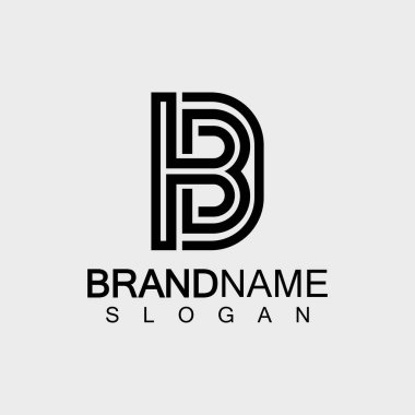 Soyut harf BD veya DB logo tasarım şablonu - vektör.