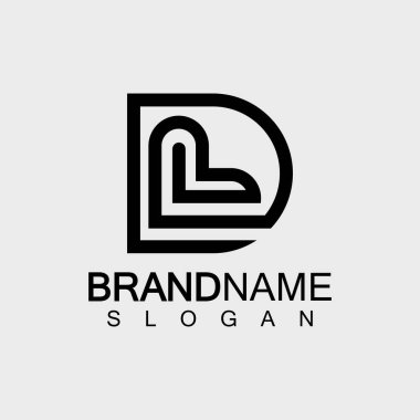 Soyut harf BD veya DB logo tasarım şablonu - vektör.
