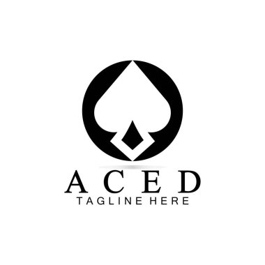 Kumarhane Poker, Kumar, Kart Oyunu, Spekülasyon, vs. için Ace Logo Tasarımı