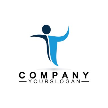  Başarılı insanlar logo vektör tasarım şablonu 
