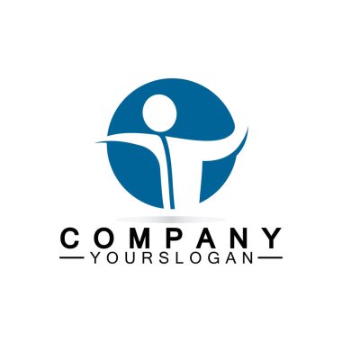  Başarılı insanlar logo vektör tasarım şablonu 
