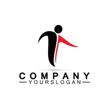  Başarılı insanlar logo vektör tasarım şablonu 