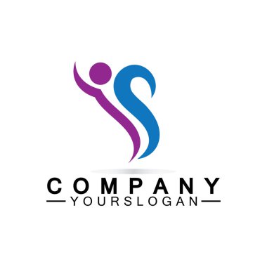  Başarılı insanlar logo vektör tasarım şablonu 