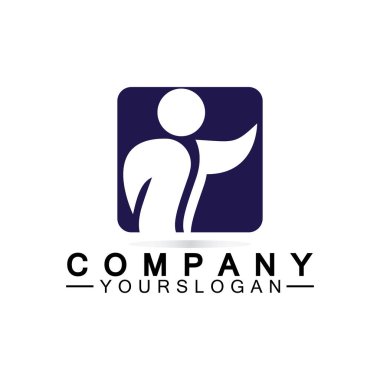  Başarılı insanlar logo vektör tasarım şablonu 