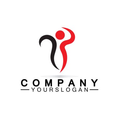  Başarılı insanlar logo vektör tasarım şablonu 