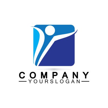  Başarılı insanlar logo vektör tasarım şablonu 