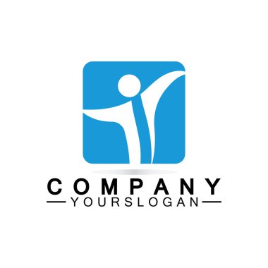  Başarılı insanlar logo vektör tasarım şablonu 