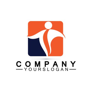  Başarılı insanlar logo vektör tasarım şablonu 